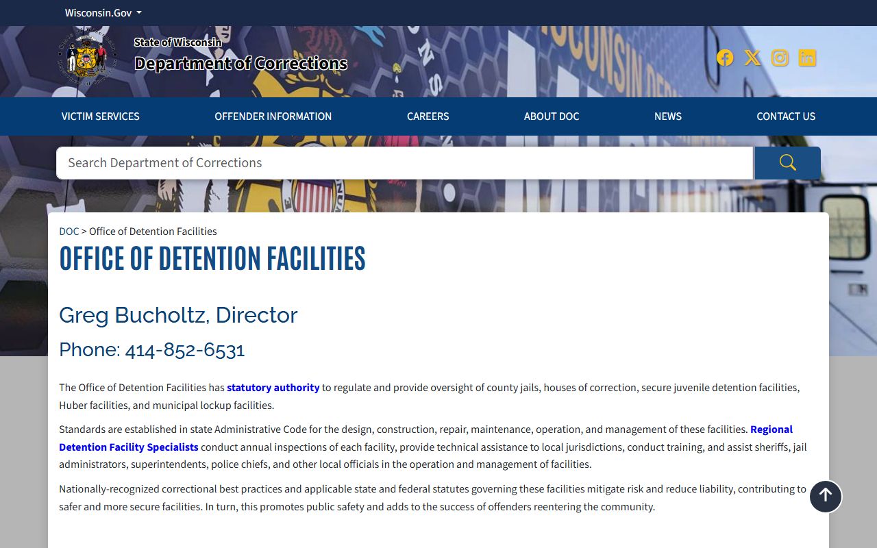 Monroe County Jail detention facility oversight and inmate records